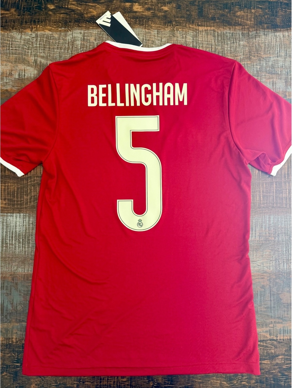 Bellingham #5 Adidas Real Madrid Red Jersey Medium